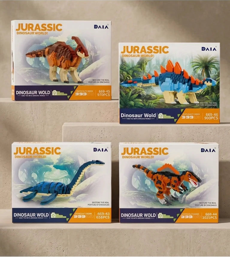 🦖 Jurassic Dinosaur World – Dinosaures en mini-briques 3D
