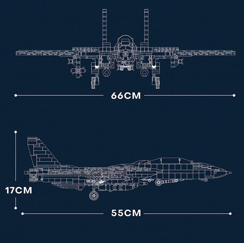 ✈️ Avion de chasse F-14 Tomcat | 1 443 pièces