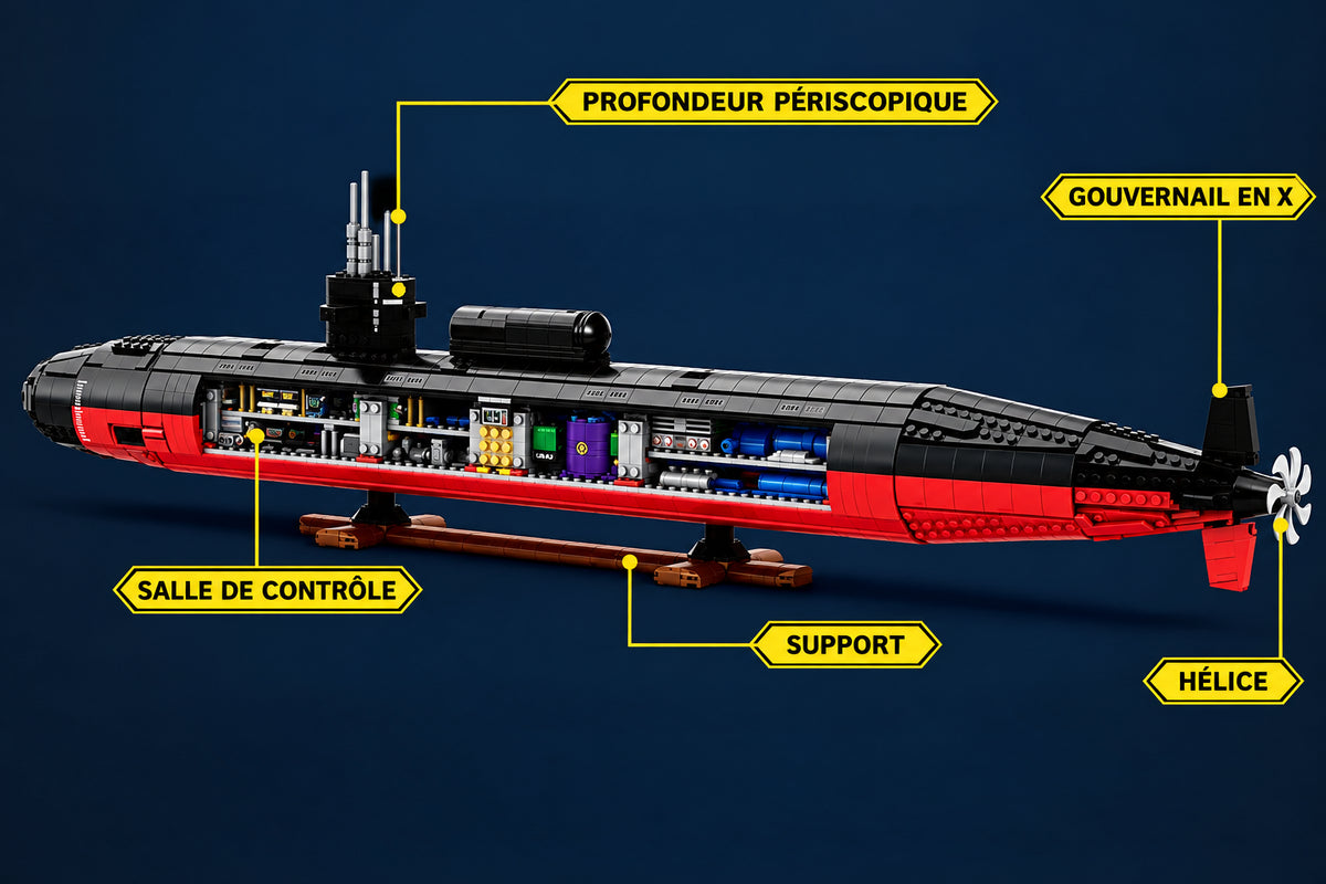 🚢 Sous-marin nucléaire SSN-688 | 2723 pièces
