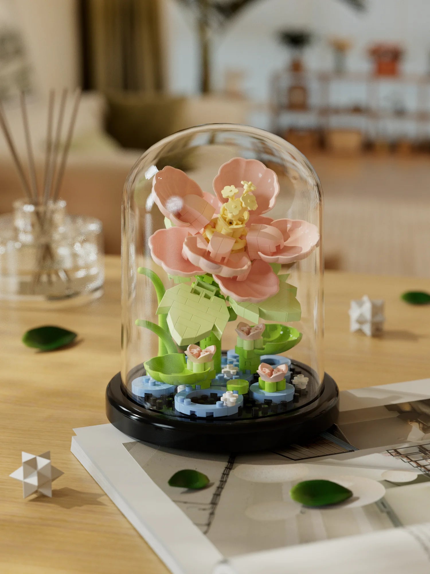 🌸 Fleurs Éternelles Sous Cloche – Édition Botanique 🌸