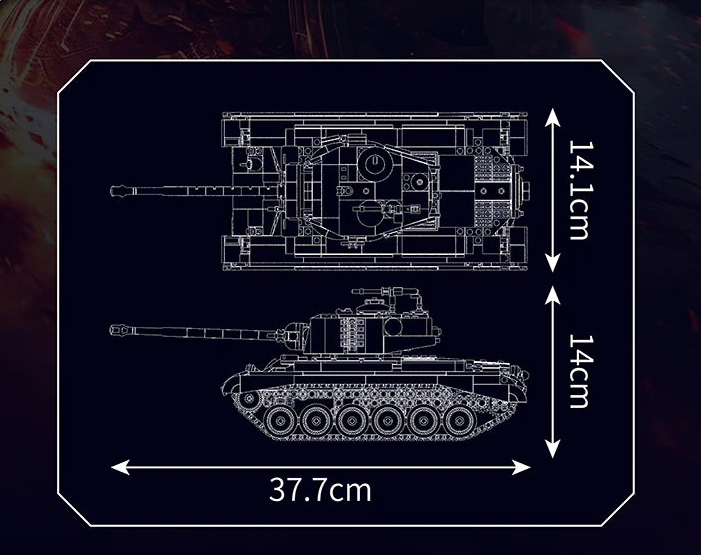 🪖 Char M26 Pershing télécommandé | 1054 pièces