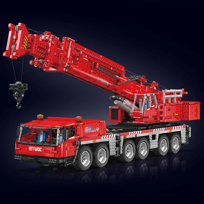 🚒 Camion-Grue Rouge Télécommandé | 4566 pièces