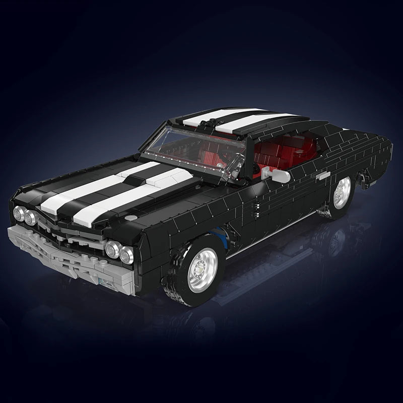 🚘 Dodge Charger 1970 Noire | 1434 Pièces