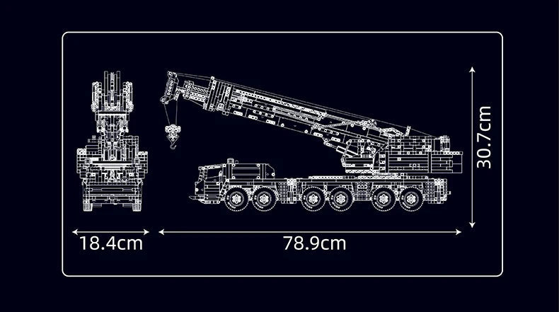 🚒 Camion-Grue Rouge Télécommandé | 4566 pièces