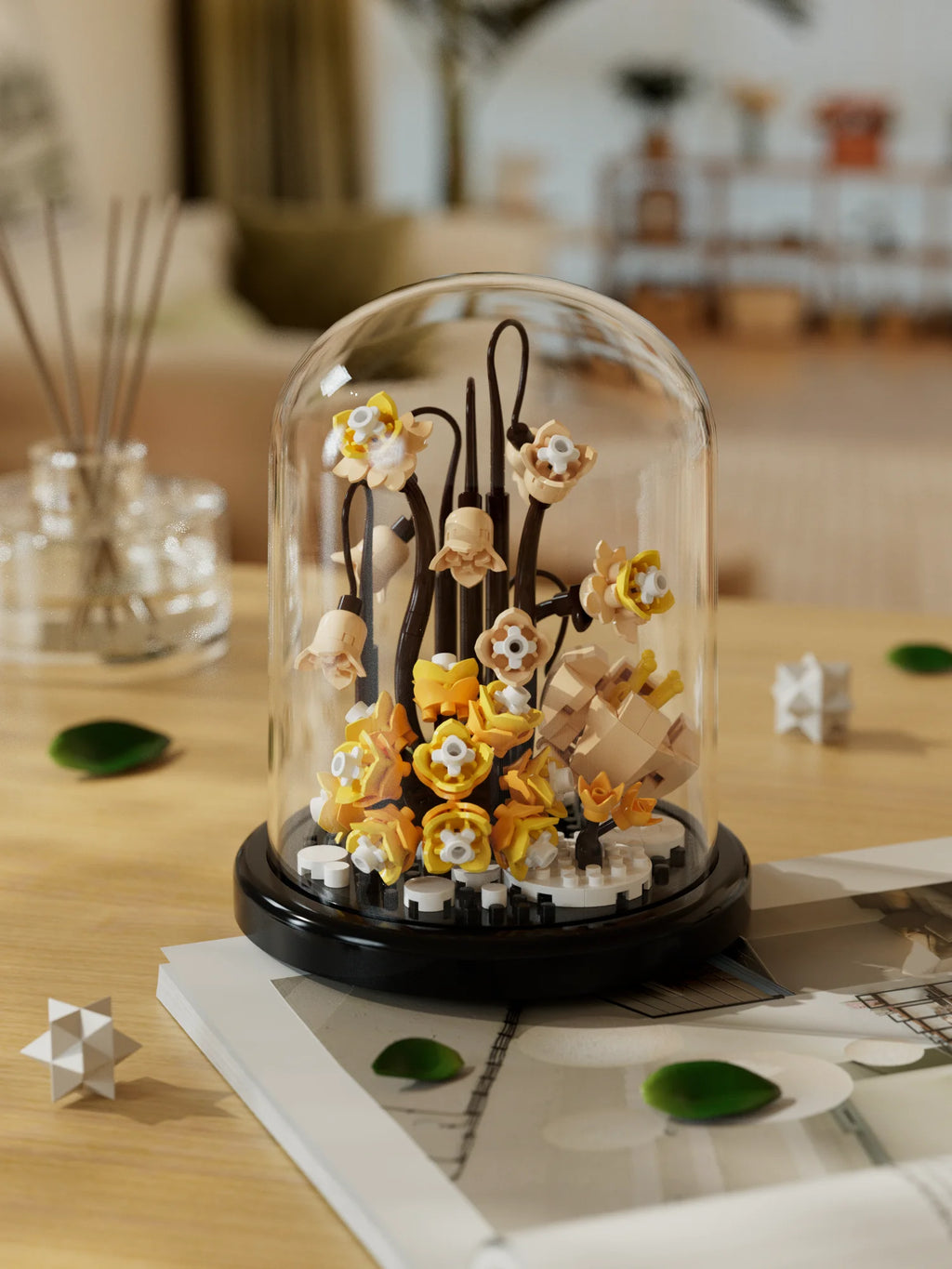 🌸 Fleurs Éternelles Sous Cloche – Édition Botanique 🌸