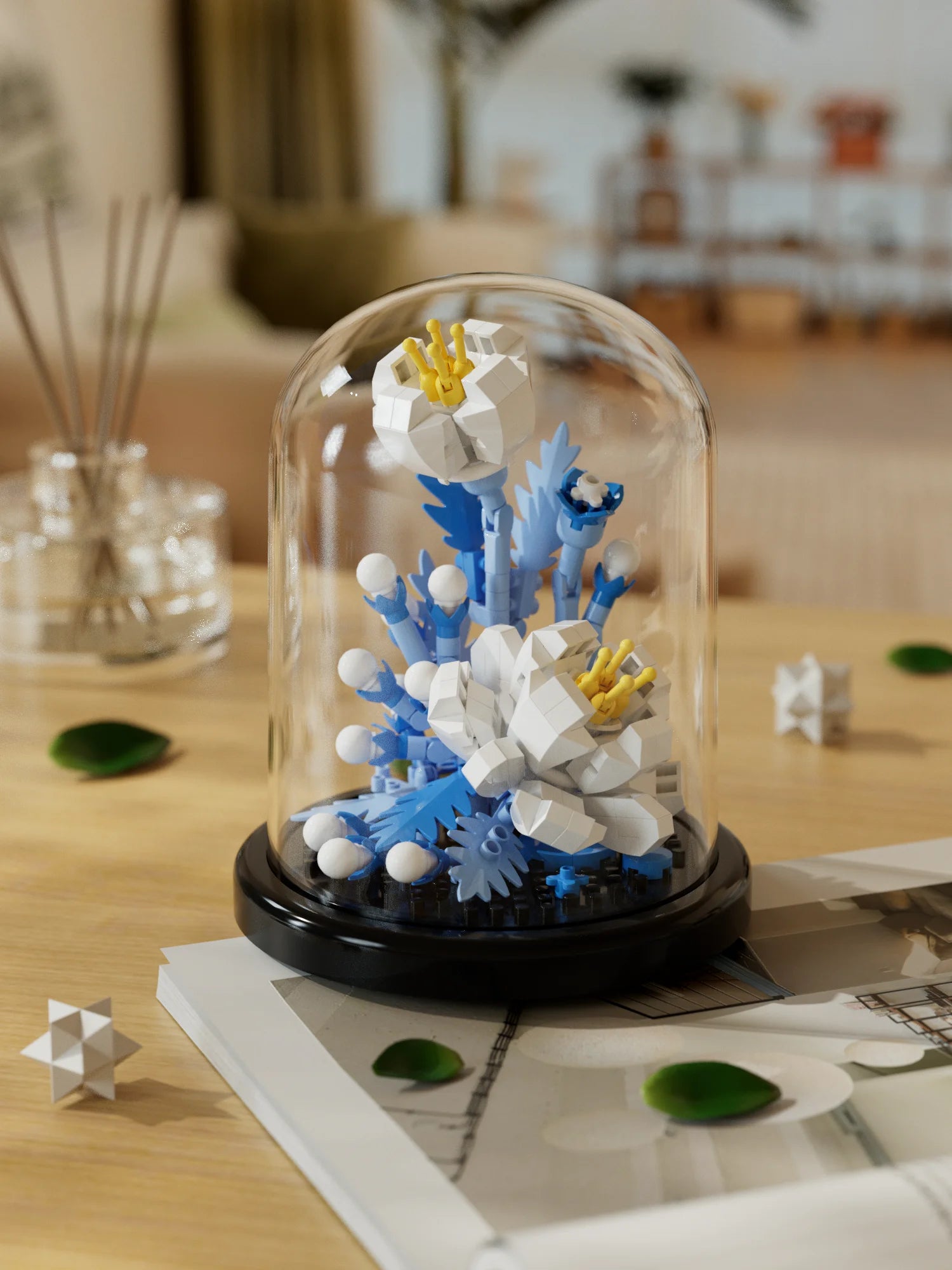 🌸 Fleurs Éternelles Sous Cloche – Édition Botanique 🌸