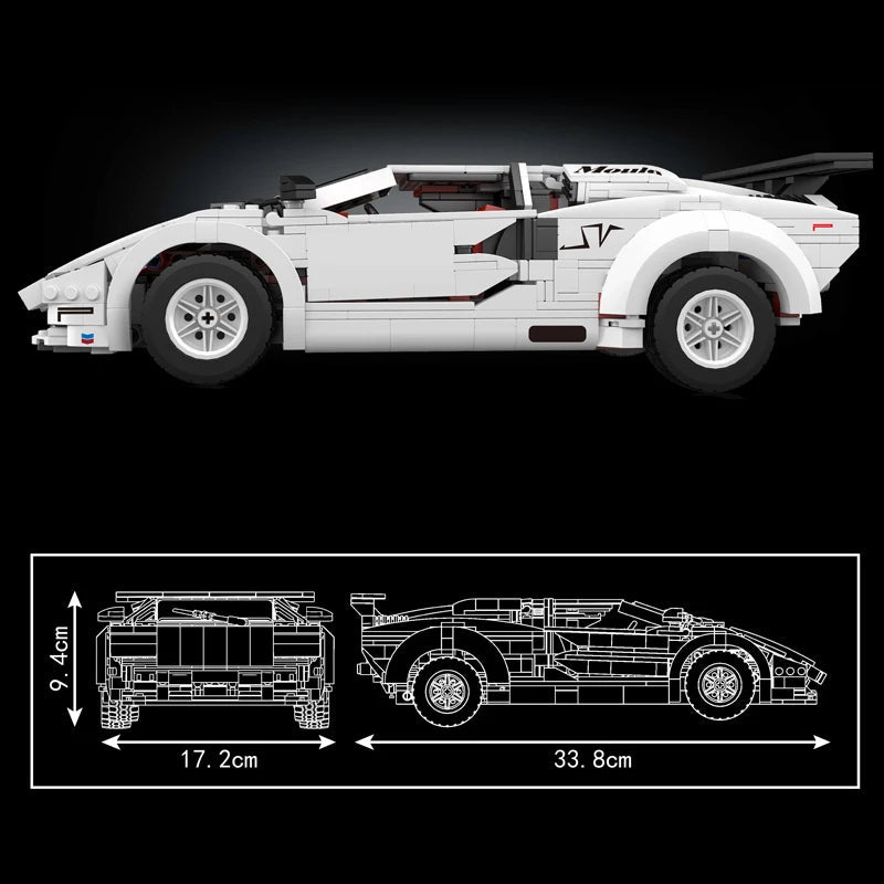 🏎️ Supercar Rétro - 1349 pièces I Supercars Italiennes