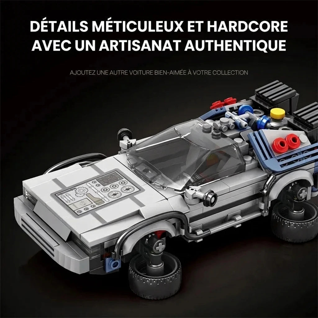 🚗 Voiture Rétro-Futuriste – 405 Pièces | Inspirée de l’univers Retour vers le Futur 🎬