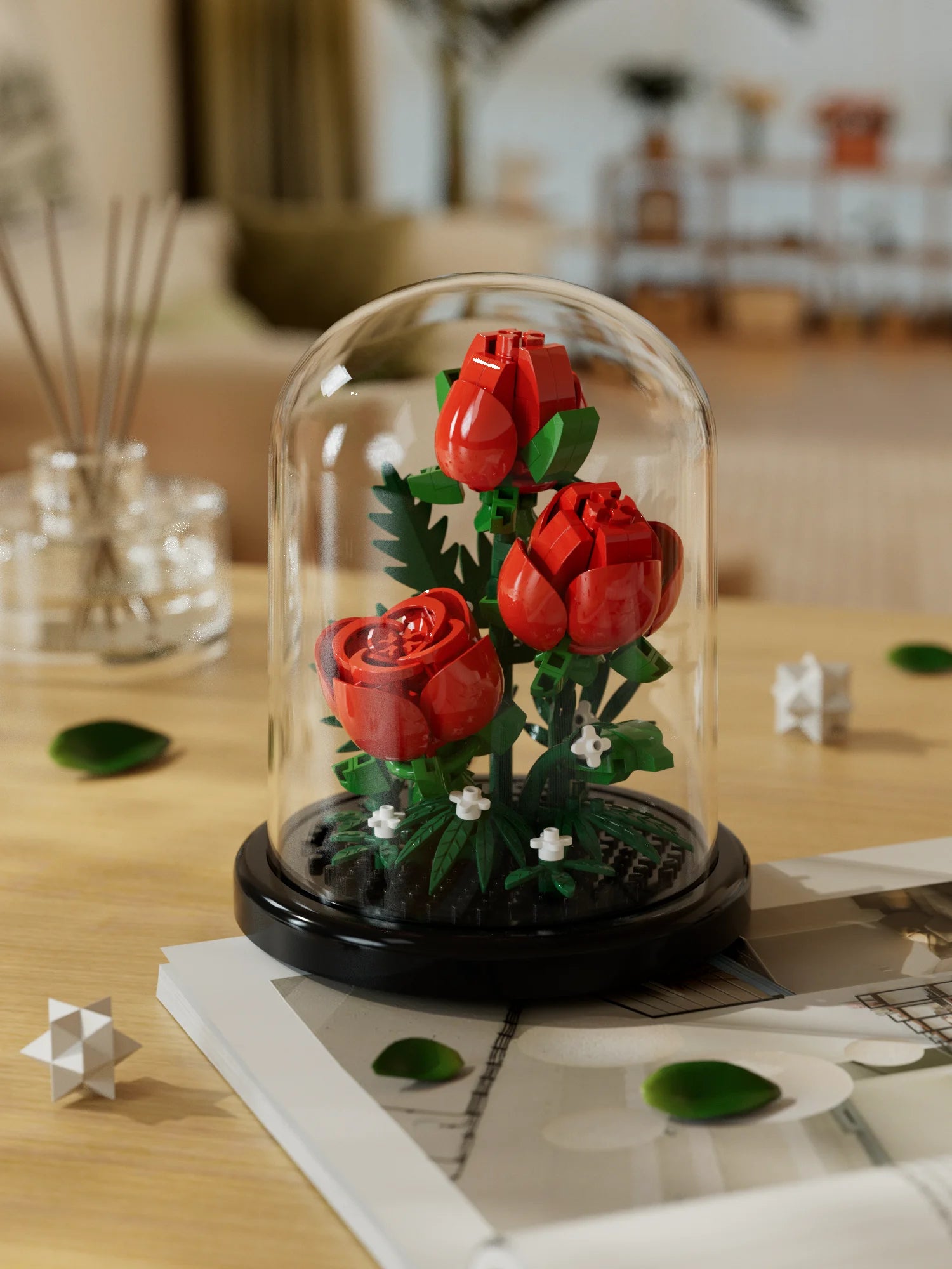 🌸 Fleurs Éternelles Sous Cloche – Édition Botanique 🌸