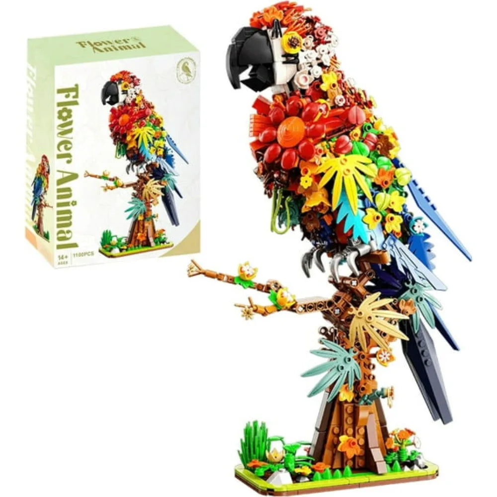 🦜 Perroquet fleuri | 1100 pièces
