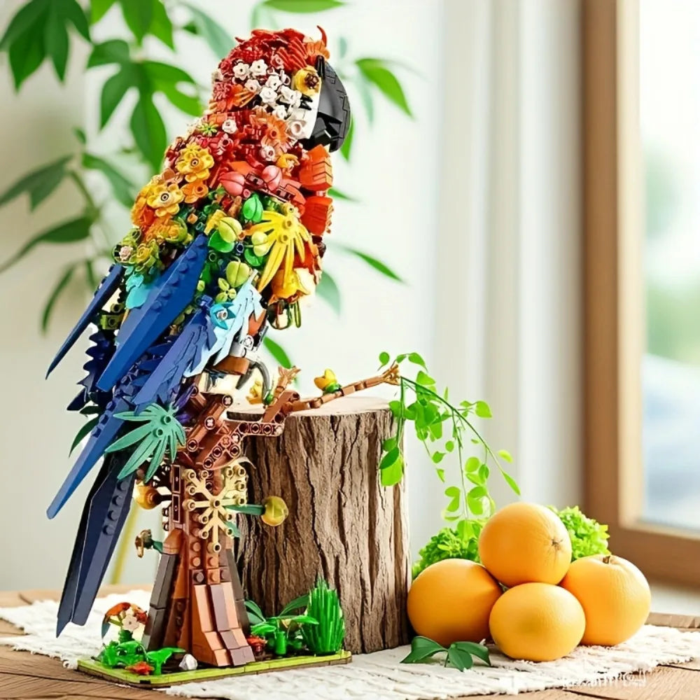 🦜 Perroquet fleuri | 1100 pièces
