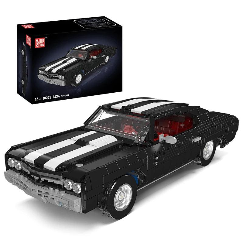 🚘 Dodge Charger 1970 Noire | 1434 Pièces