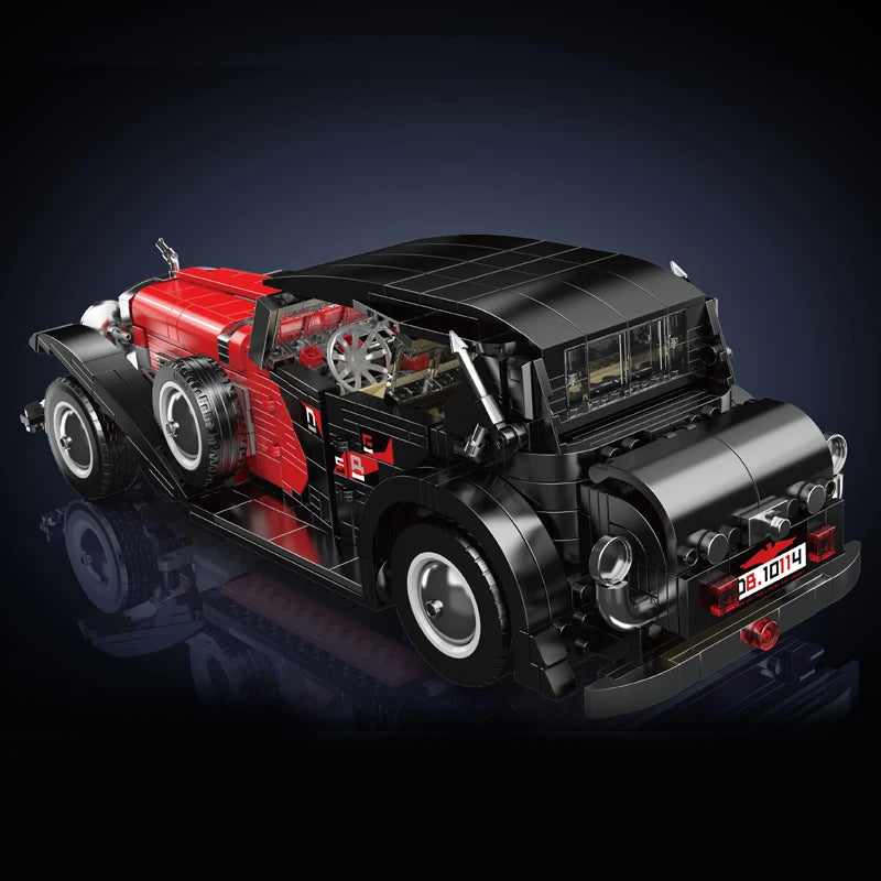 🚗 Voiture Vintage Rouge et Noire | 1308 pièces