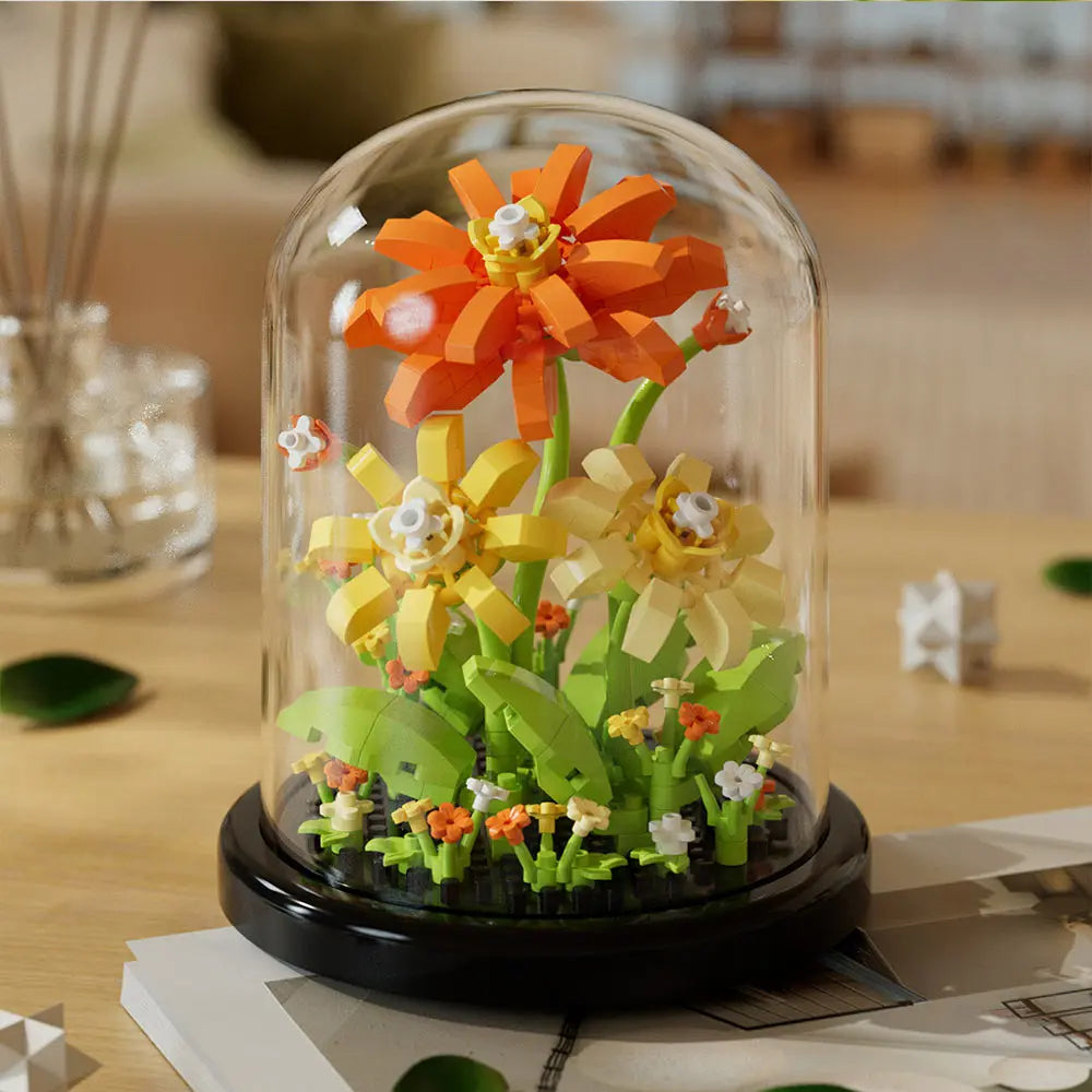 🌸 Fleurs Éternelles Sous Cloche – Édition Botanique 🌸