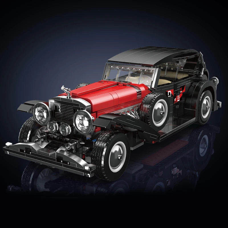 🚗 Voiture Vintage Rouge et Noire | 1308 pièces