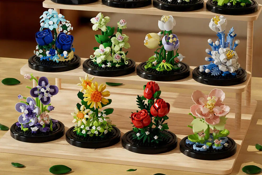 🌸 Fleurs Éternelles Sous Cloche – Édition Botanique 🌸