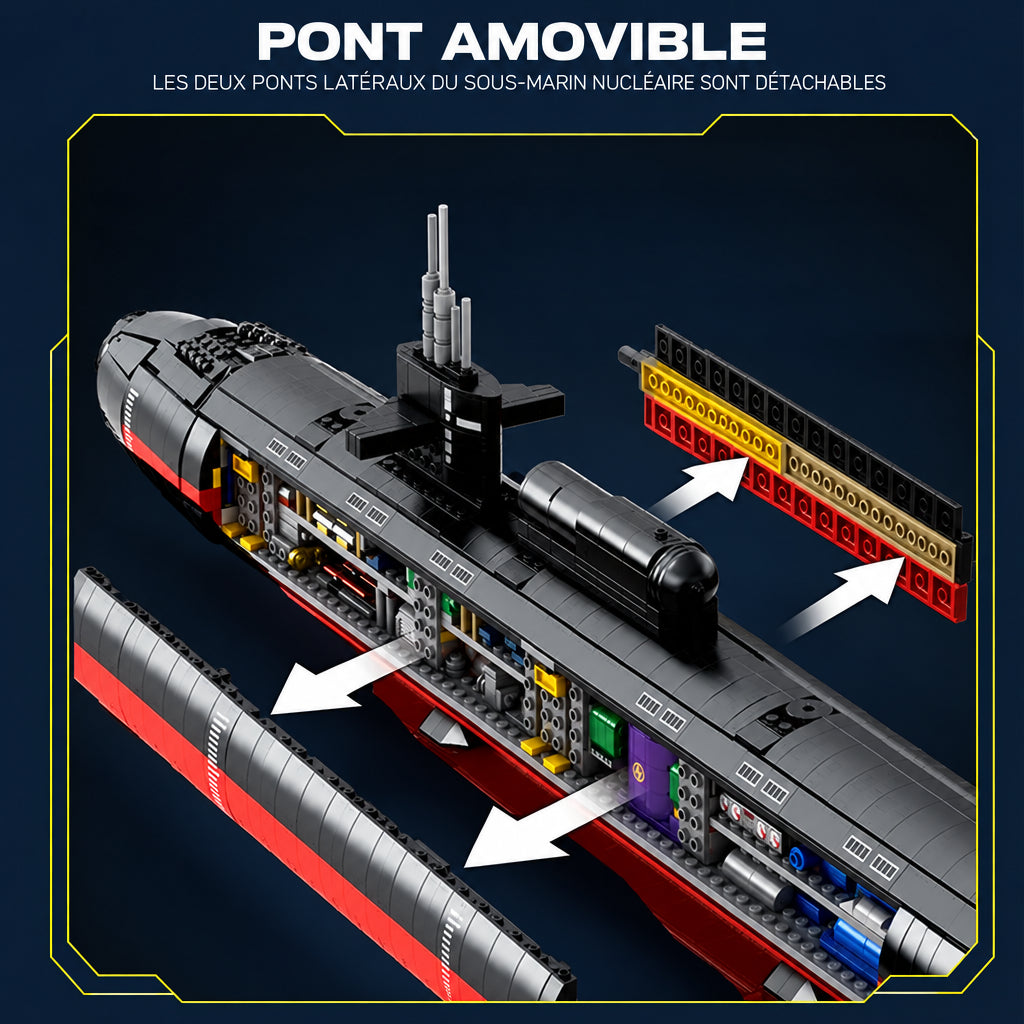 🚢 Sous-marin nucléaire SSN-688 | 2723 pièces