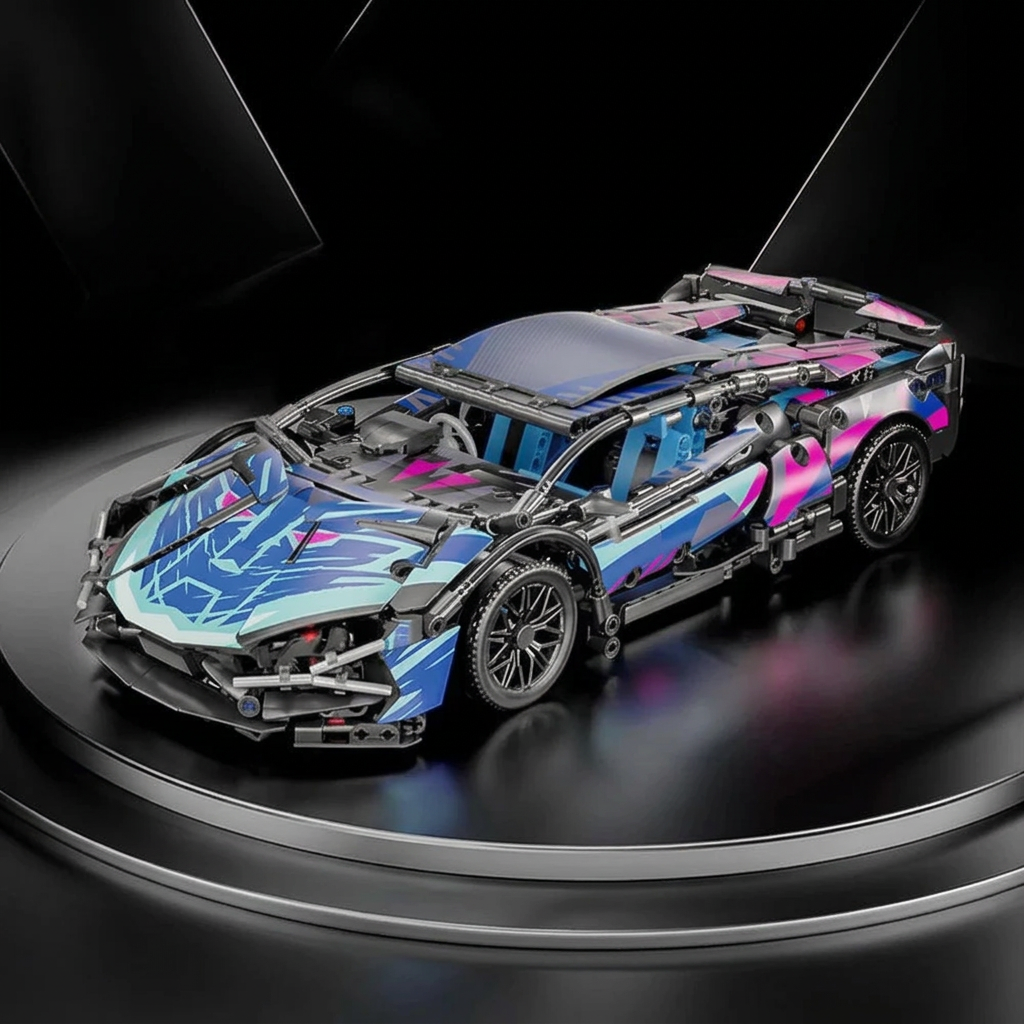 🏎️ Supercar Racing – 1314 Pièces | Éclairage LED & Portes Papillon