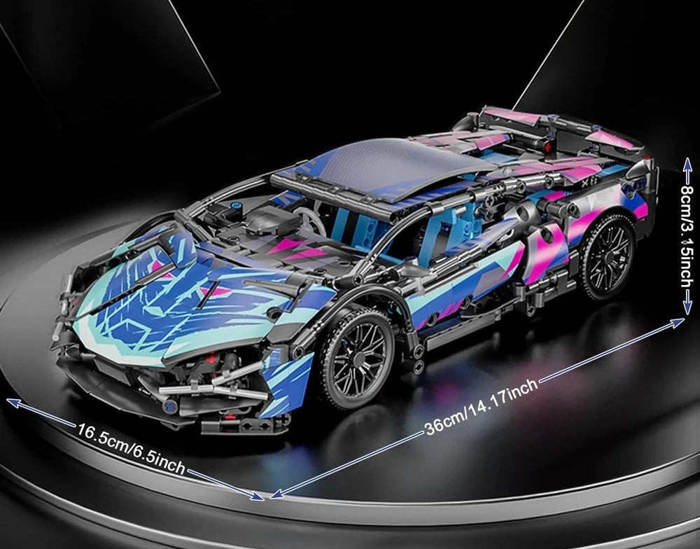 🏎️ Supercar Racing – 1314 Pièces | Éclairage LED & Portes Papillon