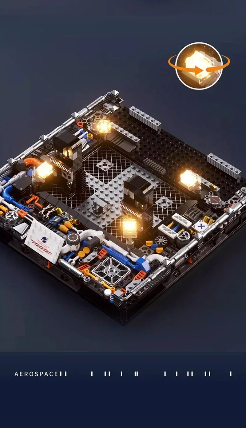 🚀 Navette Spatiale avec Tour de Lancement – Édition LED 2200 pièces