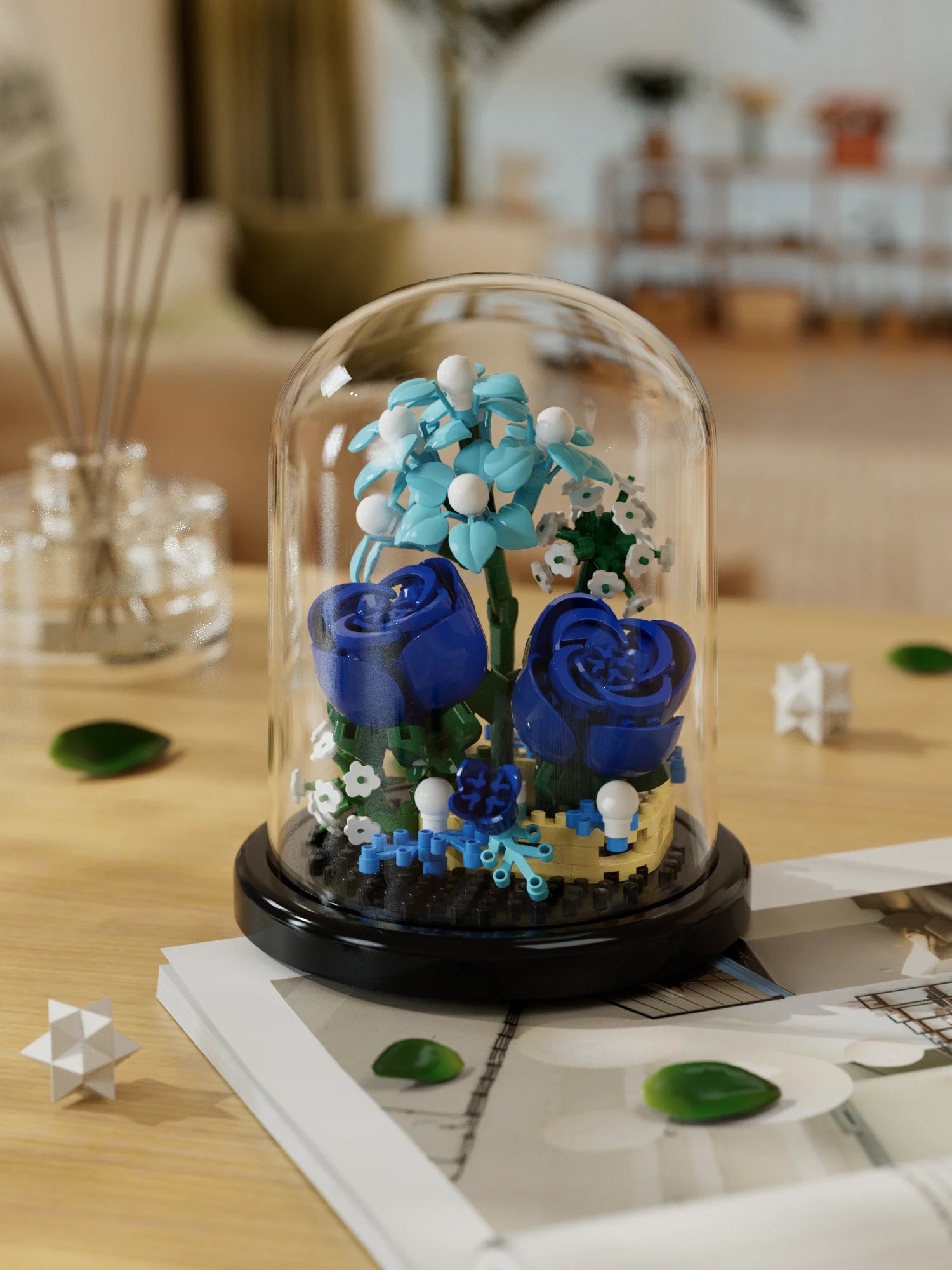 🌸 Fleurs Éternelles Sous Cloche – Édition Botanique 🌸